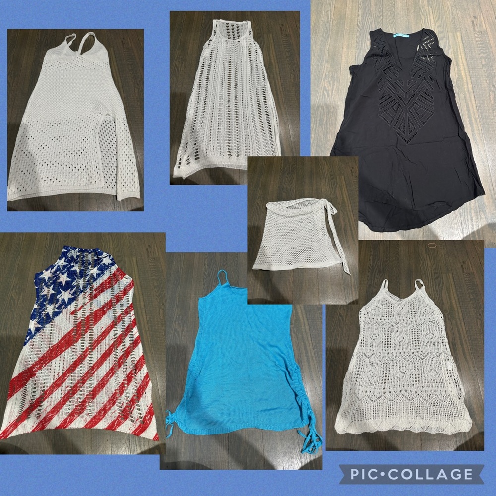 Assorted Knit and Crochet beach / pool coverups! Most new and unused!
